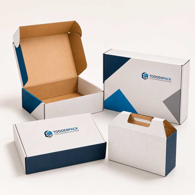 Cajas de cartón con empalme